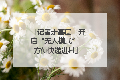 记者走基层｜开启“无人模式” 方便快递进村