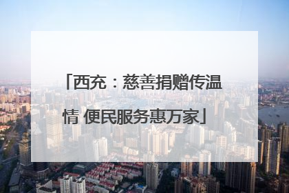 西充：慈善捐赠传温情 便民服务惠万家