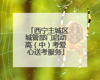 西宁主城区城管部门启动高（中）考爱心送考服务
