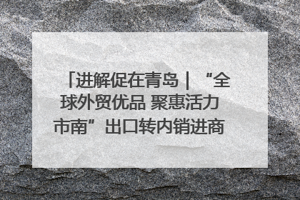进解促在青岛｜“全球外贸优品 聚惠活力市南”出口转内销进商超专场活动启动