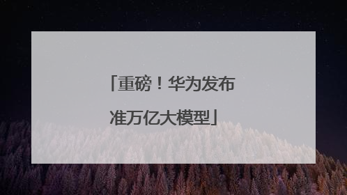 重磅！华为发布准万亿大模型