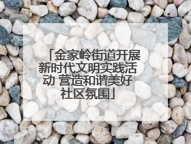 金家岭街道开展新时代文明实践活动 营造和谐美好社区氛围