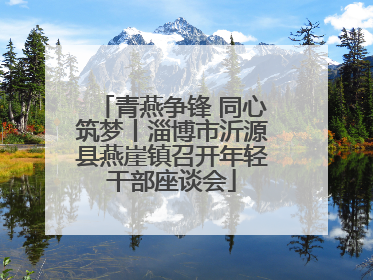 青燕争锋 同心筑梦丨淄博市沂源县燕崖镇召开年轻干部座谈会