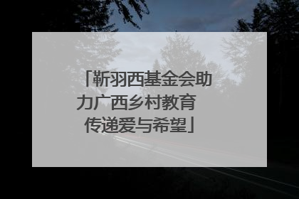 靳羽西基金会助力广西乡村教育 传递爱与希望