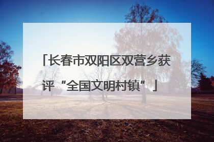 长春市双阳区双营乡获评“全国文明村镇”