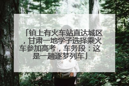镇上有火车站直达城区，甘肃一地学子选择乘火车参加高考，车务段：这是一趟逐梦列车
