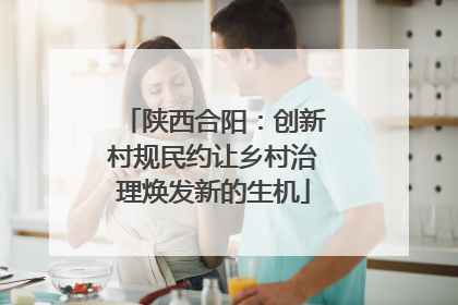 陕西合阳：创新村规民约让乡村治理焕发新的生机