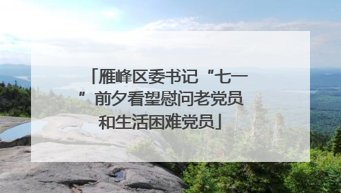 雁峰区委书记“七一”前夕看望慰问老党员和生活困难党员