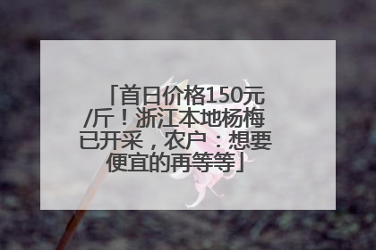 首日价格150元/斤！浙江本地杨梅已开采，农户：想要便宜的再等等