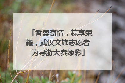 香囊寄情,粽享荣耀,武汉文旅志愿者为导游大赛添彩