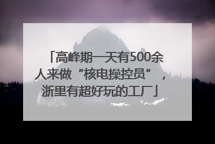 高峰期一天有500余人来做“核电操控员”，浙里有超好玩的工厂