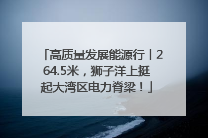 高质量发展能源行丨264.5米，狮子洋上挺起大湾区电力脊梁！