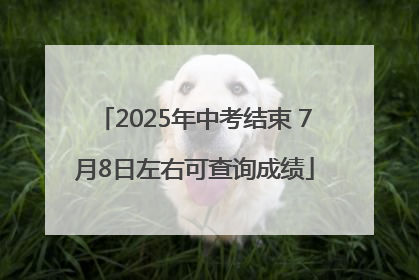 2025年中考结束 7月8日左右可查询成绩