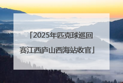 2025年匹克球巡回赛江西庐山西海站收官