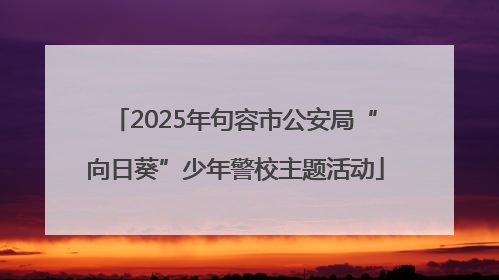 2025年句容市公安局“向日葵”少年警校主题活动