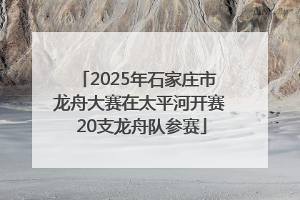 2025年石家庄市龙舟大赛在太平河开赛 20支龙舟队参赛