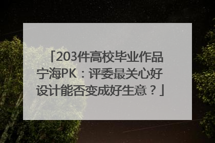203件高校毕业作品宁海PK：评委最关心好设计能否变成好生意？
