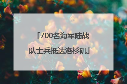700名海军陆战队士兵抵达洛杉矶