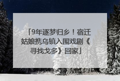 9年逐梦归乡！宿迁姑娘携乌镇入围戏剧《寻找戈多》回家