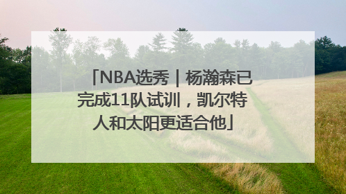NBA选秀｜杨瀚森已完成11队试训，凯尔特人和太阳更适合他